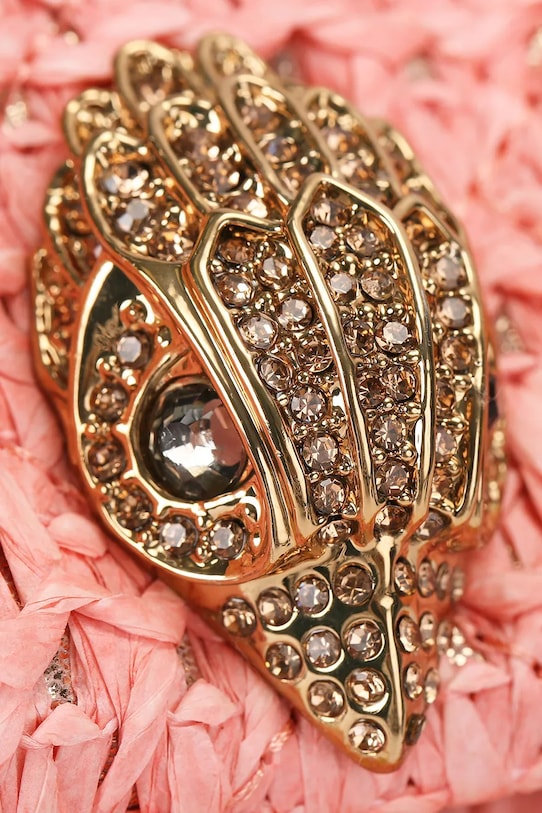 Kurt Geiger London torebka crossbody damska Raffia Mini Kensington pomarańczowy 5576896999