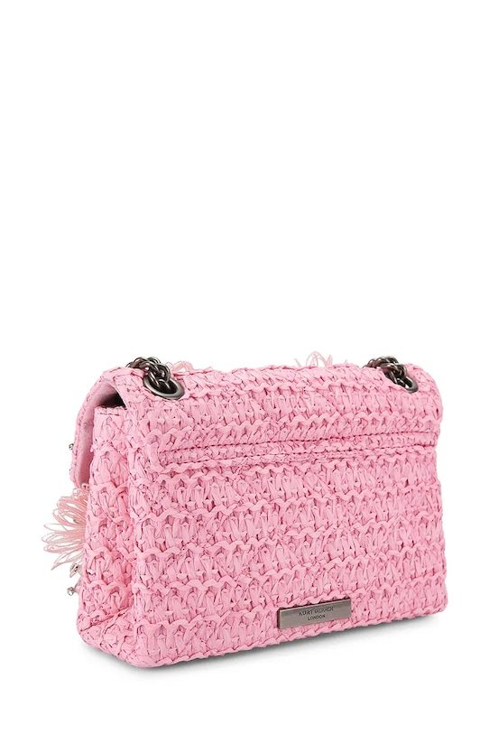 Akcesoria Kurt Geiger London torebka crossbody damska Raffia Mini Kensington 5603498999 różowy
