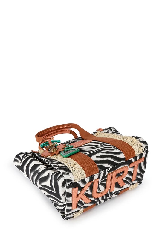 Kurt Geiger London torebka shopper damska bawełniana 2043801069 biały SS26