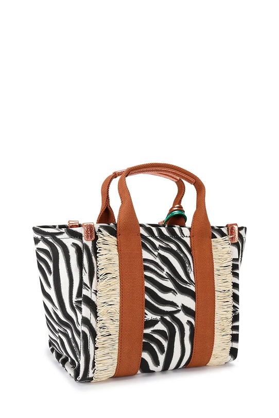 Akcesoria Kurt Geiger London torebka shopper damska bawełniana 2043801069 biały