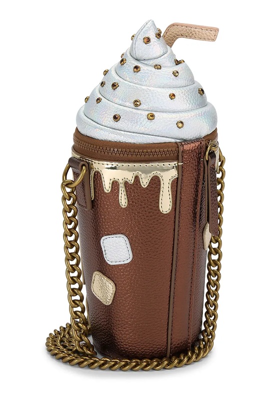 Doplnky Kurt Geiger London dámska kožená crossbody kabelka Coffee Cup Bag 5572439979 hnedá