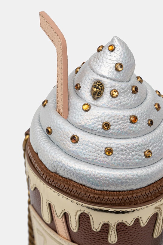 Kurt Geiger London torebka crossbody damska skórzana Coffee Cup Bag brązowy 5572439979