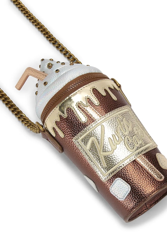 Kurt Geiger London dámska kožená crossbody kabelka Coffee Cup Bag hnedá 5572439979