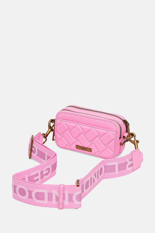 Akcesoria Kurt Geiger London torebka crossbody damska skórzana Kensington 5389198109 różowy