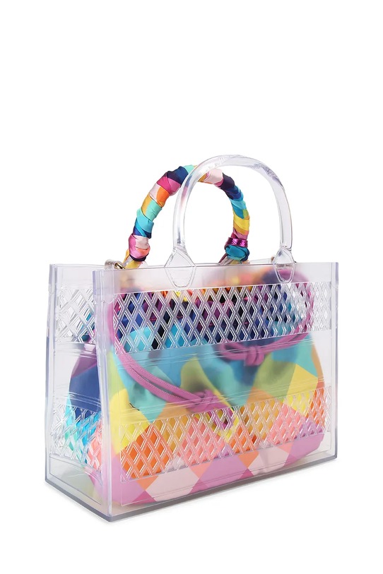 Akcesoria Kurt Geiger London torebka kuferek damska Kensington 5585399999 transparentny