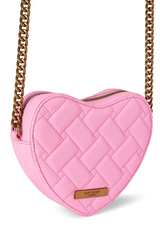 Akcesoria Kurt Geiger London torebka damska skórzana Mini Kensington 4027198109 różowy