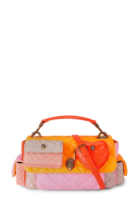 Kurt Geiger London dámska kožená crossbody kabelka Kensington oranžová 5579057129