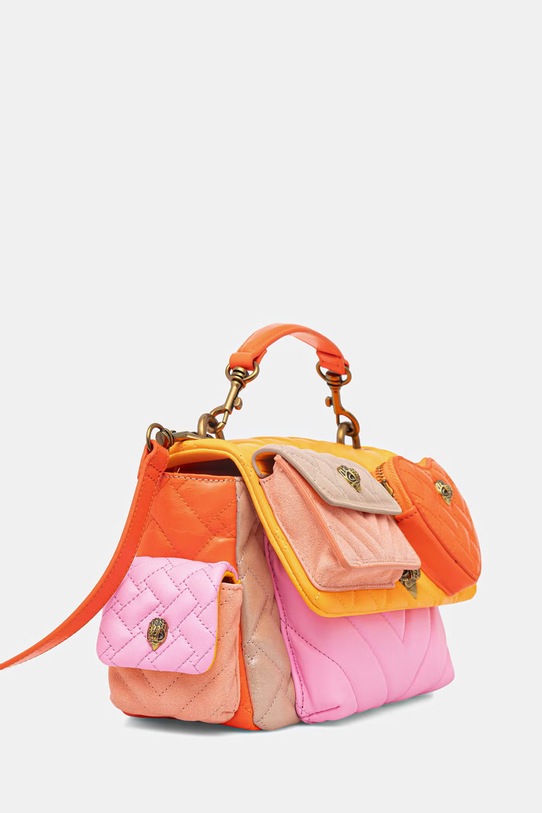 Kurt Geiger London torebka crossbody damska skórzana Kensington 5579057129 pomarańczowy SS26