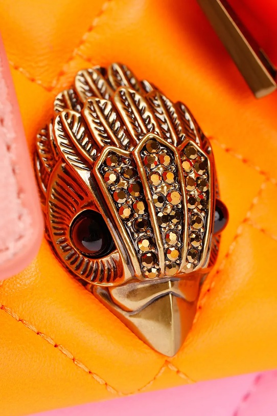 Kurt Geiger London dámska kožená crossbody kabelka Kensington oranžová 5579057129