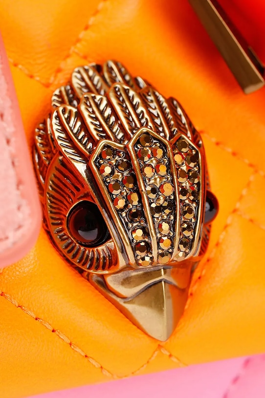 Kurt Geiger London dámska kožená crossbody kabelka Kensington oranžová 5579057129