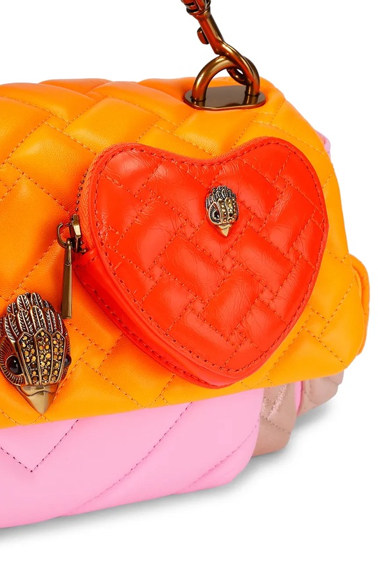 Kurt Geiger London dámska kožená crossbody kabelka Kensington 5579057129 oranžová
