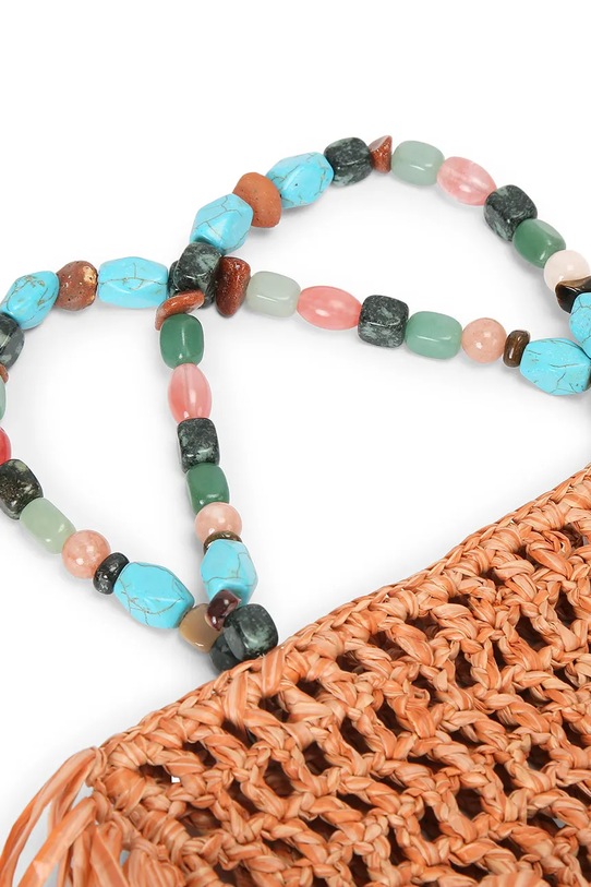 Kurt Geiger London torebka damska Kurt Mini Tote Fringe 5568891999 pomarańczowy SS26