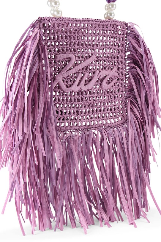Akcesoria Kurt Geiger London torebka damska Kurt Mini Tote Fringe 5568895999 fioletowy