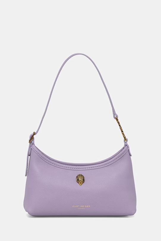 Kurt Geiger London torebka damska skórzana Kurt sling fioletowy 5586695109
