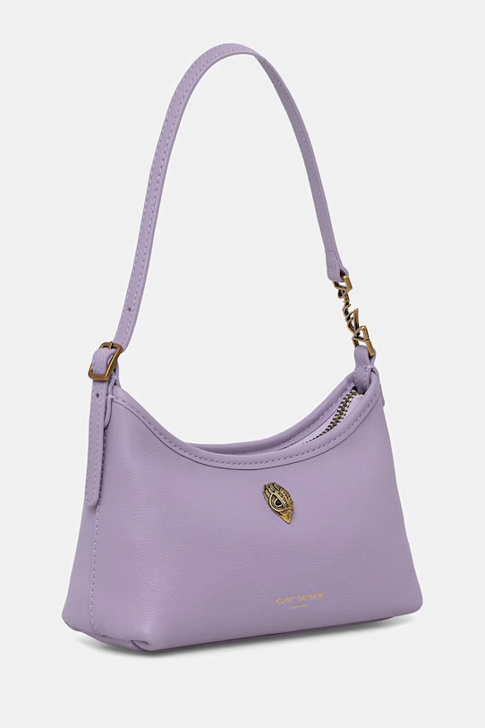 Kurt Geiger London torebka damska skórzana Kurt sling 5586695109 fioletowy SS26