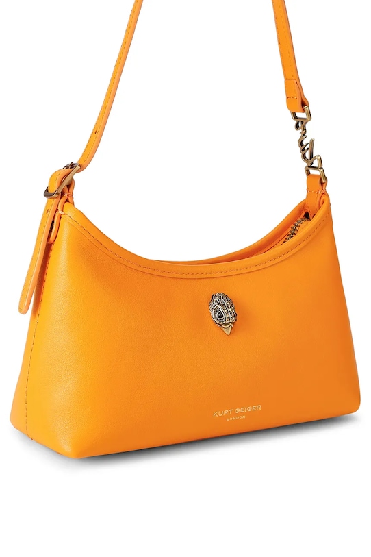 Kurt Geiger London dámska kožená kabelka Kurt sling 5586694109 oranžová SS26