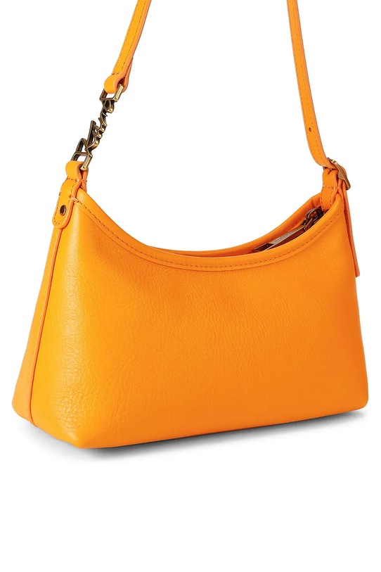 Doplnky Kurt Geiger London dámska kožená kabelka Kurt sling 5586694109 oranžová