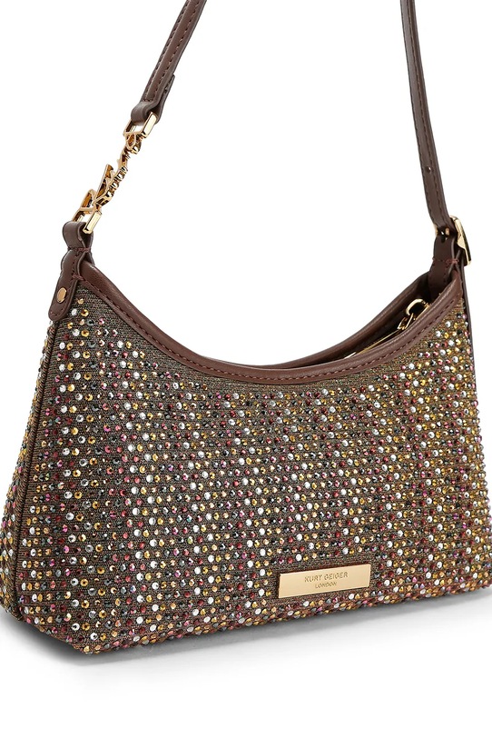 Doplnky Kurt Geiger London dámska kabelka Kurt sling 5586068609 hnedá