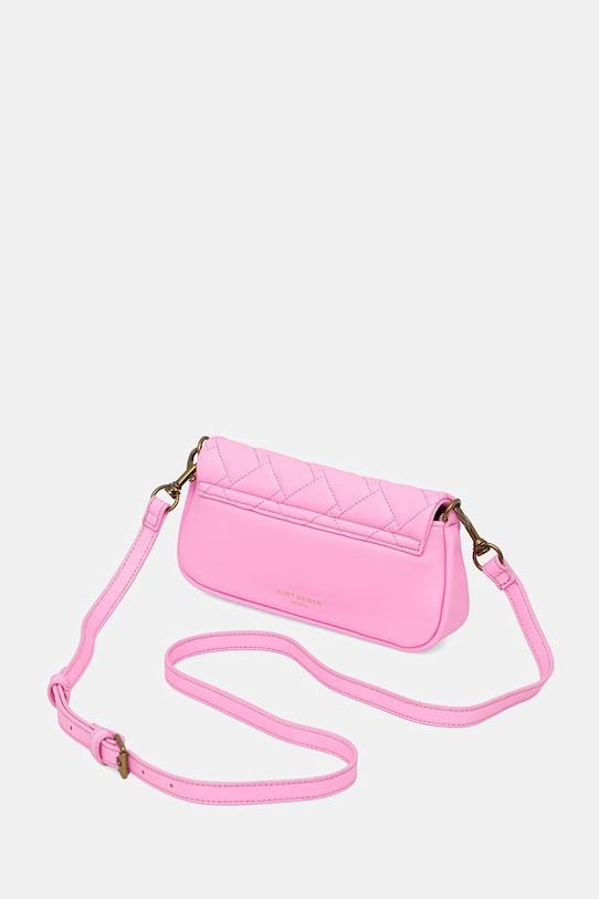 Akcesoria Kurt Geiger London torebka crossbody damska skórzana Pickle Shoulder Bag 5579298109 różowy
