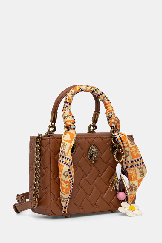 Kurt Geiger London torebka crossbody damska skórzana Kensington 4376836109 brązowy SS26