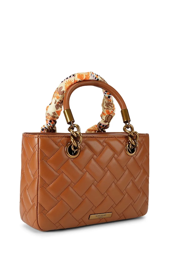 Doplnky Kurt Geiger London dámska kožená crossbody kabelka Kensington 4376836109 hnedá