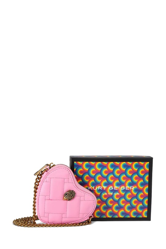 Kurt Geiger London torebka crossbody damska Micro Heart różowy 4029298999