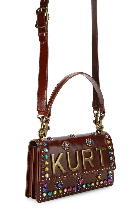 Kurt Geiger London torebka crossbody damska skórzana Shoreditch 5578639109 brązowy SS26