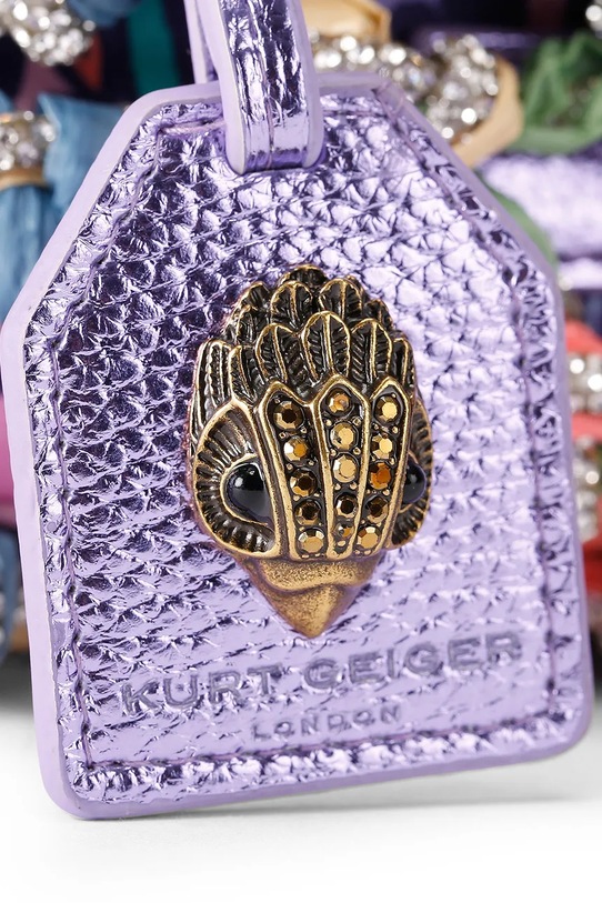 Kurt Geiger London torebka kuferek damska Macrame Crystal Bag fioletowy 2038295689