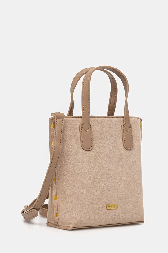 Morgan torebka damska z imitacji zamszu 2PETISU beżowy SS26