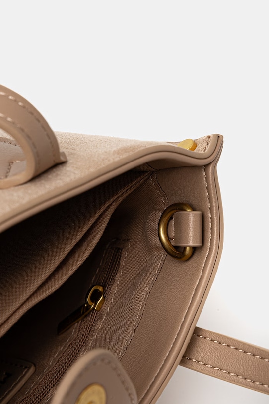 Morgan torebka damska z imitacji zamszu 2PETISU beżowy