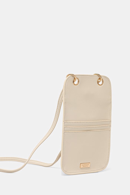 Morgan pokrowiec na telefon damski z imitacji skóry 2PREPPY beżowy SS26