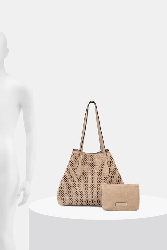 Gianni Chiarini kabelka typu shopper dámska semišová MASHUP BS.11837.CMLSR