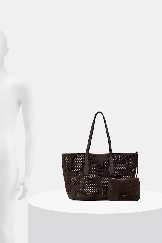 Gianni Chiarini torebka shopper damska zamszowa MASHUP BS.11837.CMLSR