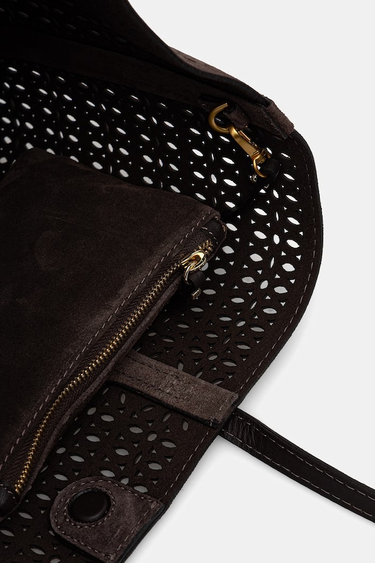 Gianni Chiarini torebka shopper damska zamszowa MASHUP brązowy BS.11837.CMLSR