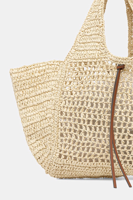 Akcesoria Gianni Chiarini torebka shopper damska NEFELI BS.11953/COMM.STR.CRCH beżowy