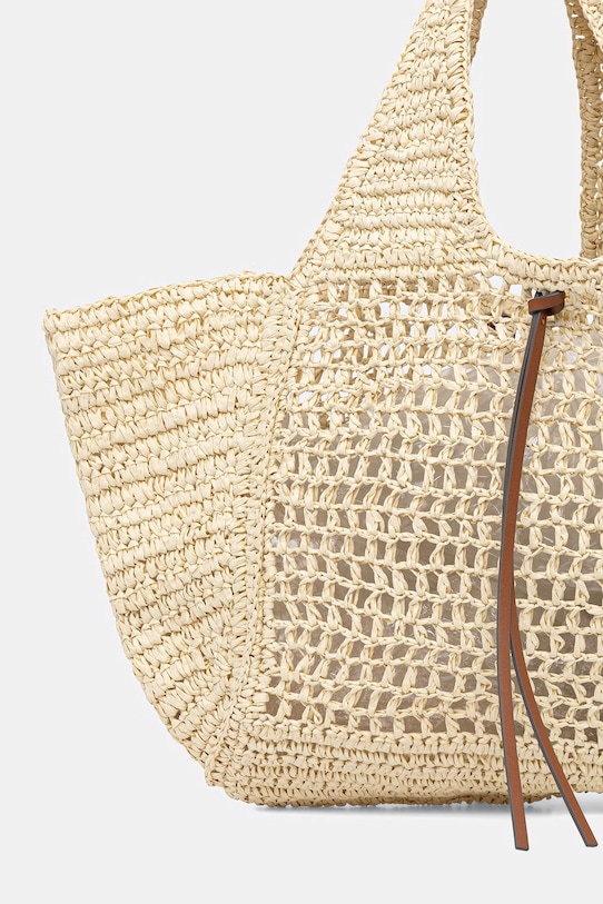 Akcesoria Gianni Chiarini torebka shopper damska NEFELI BS.11953/COMM.STR.CRCH beżowy