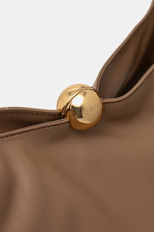 Furla torebka shopper damska skórzana Sfera Soft L Shoulder Bag brązowy WB01365.BX3168.4489S