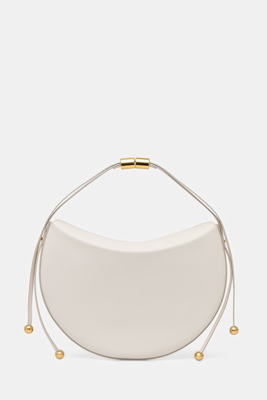 Akcesoria Furla torebka rogal damska skórzana Moonstone M Shoulder Bag WB01868.BX3104.PNN00 biały