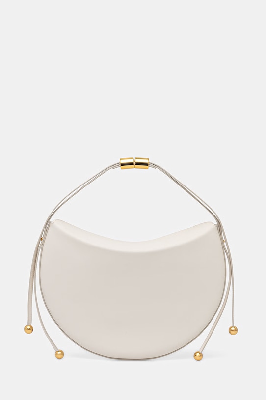 Akcesoria Furla torebka rogal damska skórzana Moonstone M Shoulder Bag WB01868.BX3104.PNN00 biały