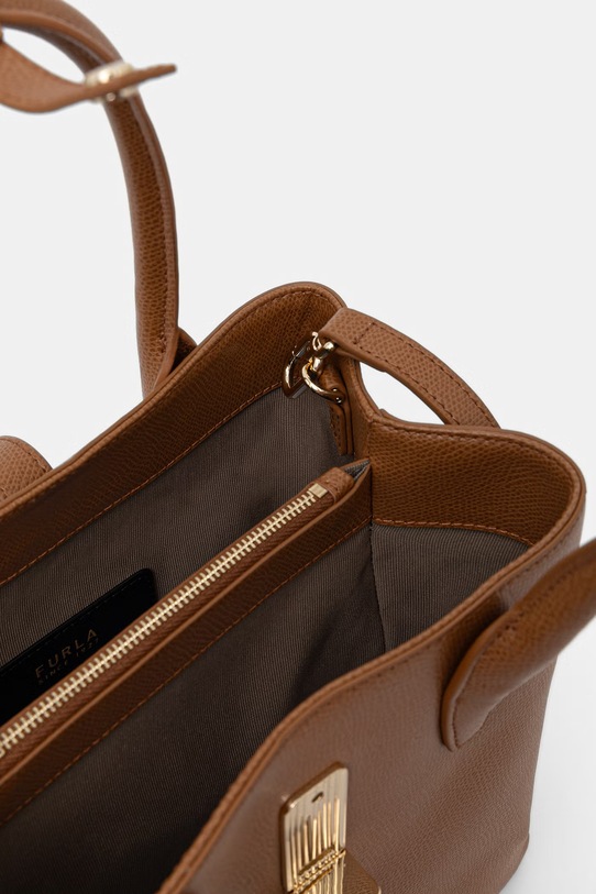 Furla torebka worek damska skórzana Goccia S Tote Base 22 WB01949.ARE000.4557S brązowy