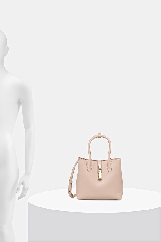 Furla torebka crossbody damska skórzana Goccia S Tote Base 22 WB01949.ARE000.4655S beżowy