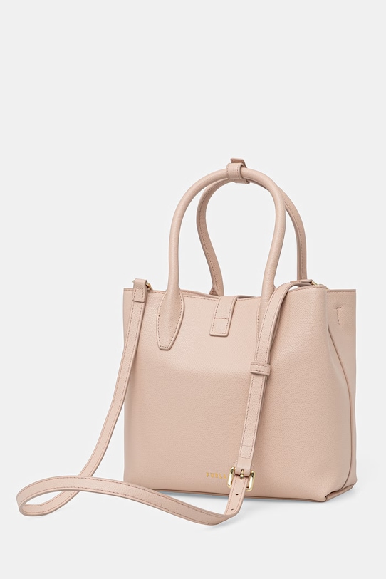 Akcesoria Furla torebka crossbody damska skórzana Goccia S Tote Base 22 WB01949.ARE000.4655S beżowy