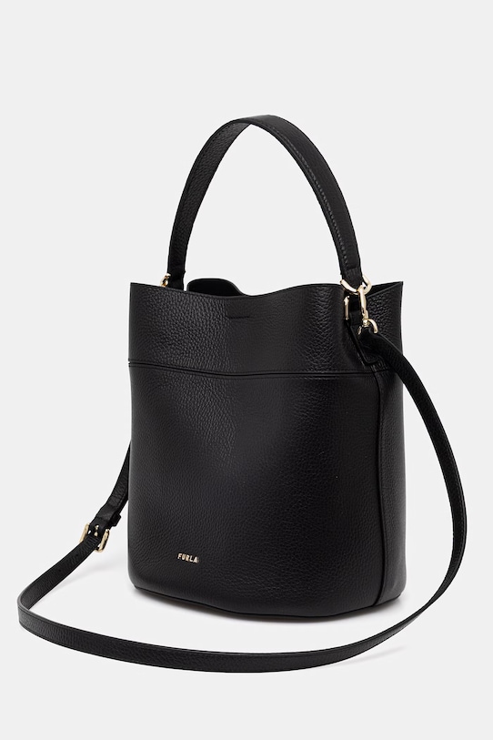 Furla torebka crossbody damska skórzana Amelia M Bucket Bag czarny WB01953.HSF000.O6000