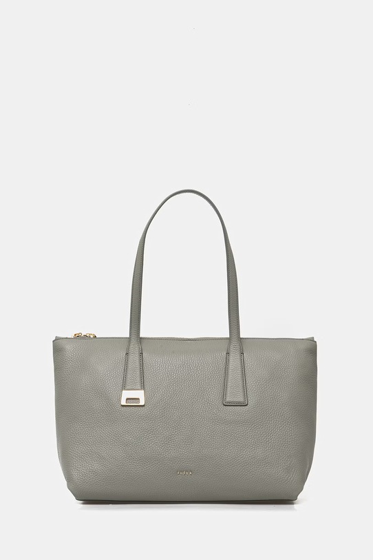 Furla torebka shopper damska skórzana Olivia M Tote zielony WB01977.HSF000.AG700