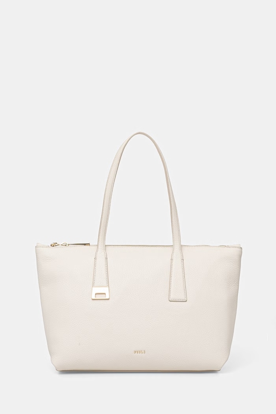 Furla torebka shopper damska skórzana Olivia M Tote beżowy WB01977.HSF000.PNN00