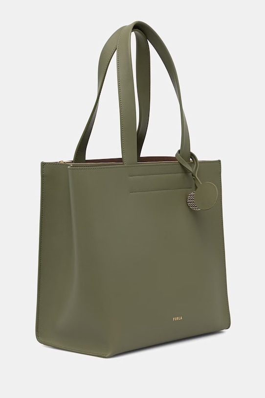 Furla torebka shopper damska skórzana Divide It M Tote WB02037.BX3104.4555S zielony SS26