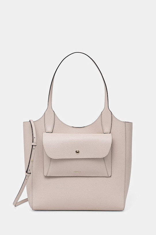 Furla torebka damska skórzana Lea M Tote beżowy WB01941.ARE000.LIN00