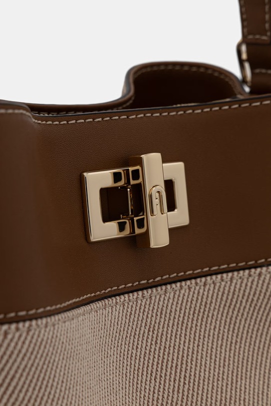 Furla torebka worek damska skórzana Amelia M Bucket Bag beżowy WB01953.BX3542.TCO00