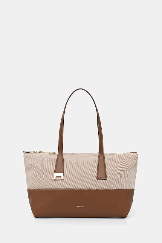 Furla torebka shopper damska Olivia M Tote beżowy WB01977.BX3542.TCO00