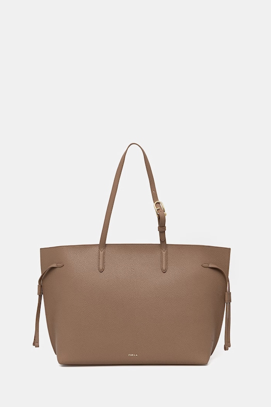 Furla torebka shopper damska skórzana Ava L Tote beżowy WB02059.BX4329.4619S